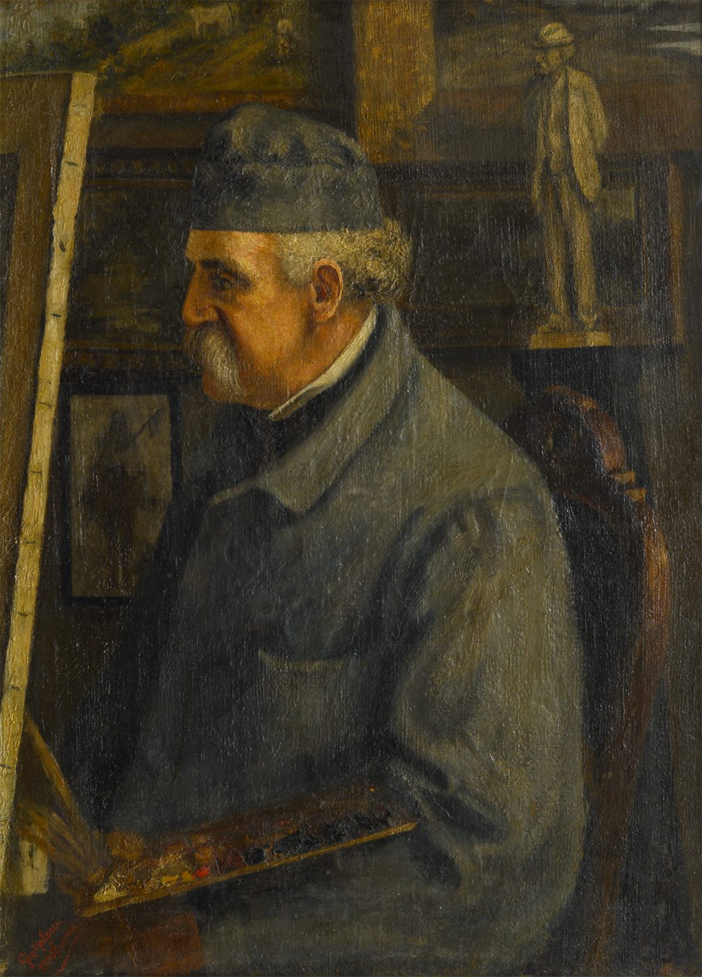 Giovanni Fattori nello studio