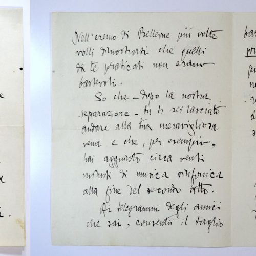 Lettera di Gabriele d’Annunzio a Pietro Mascagni