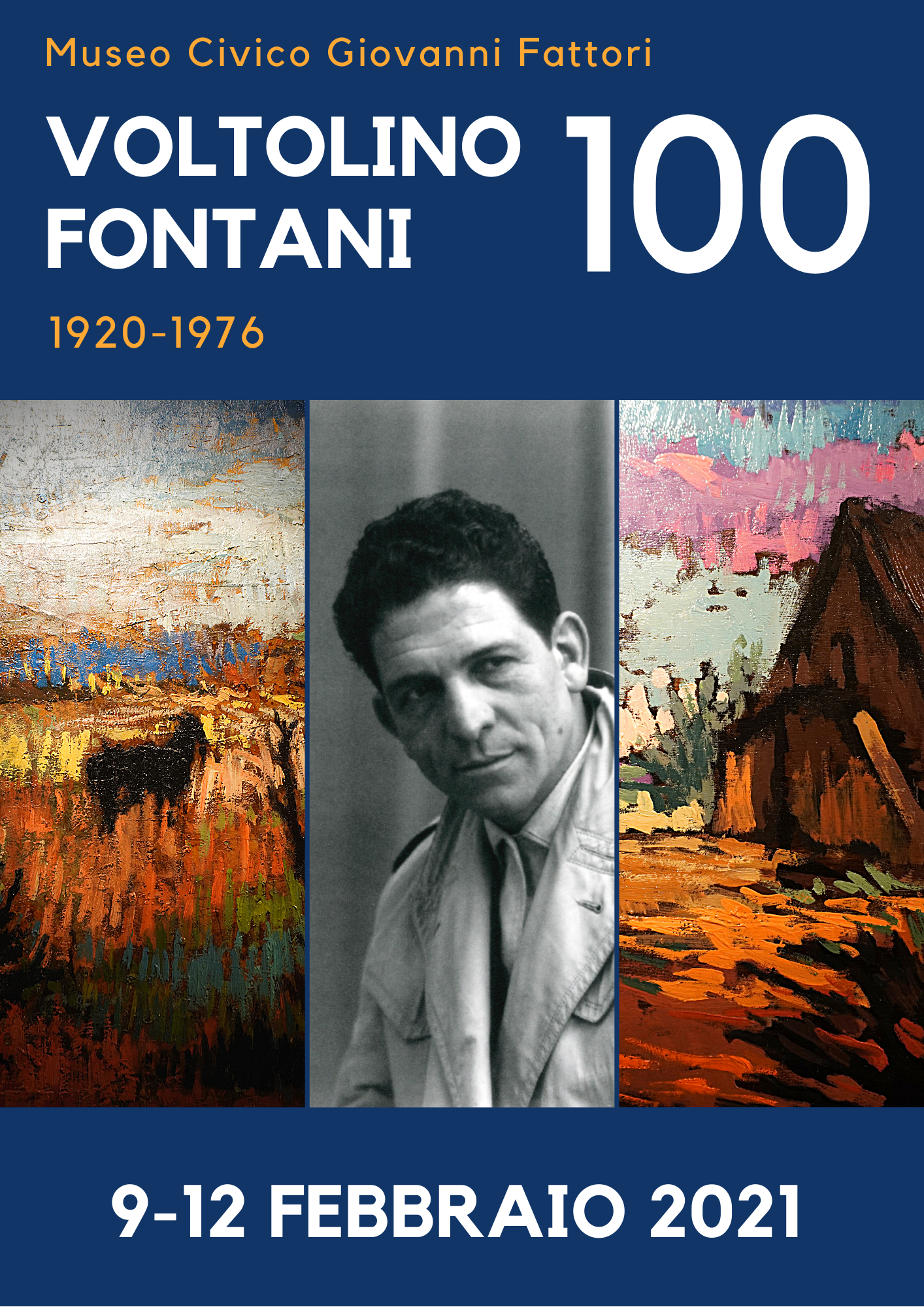 manifesto esposizione Fontani