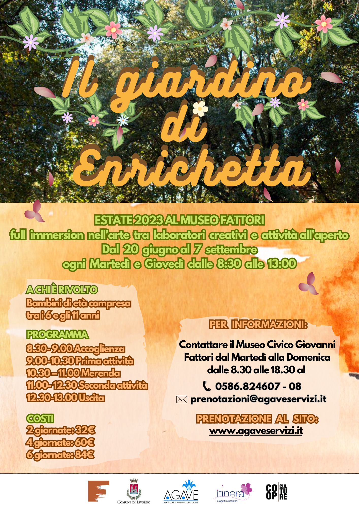 Manifesto del campus estivo "Il giardino Enrichetta".