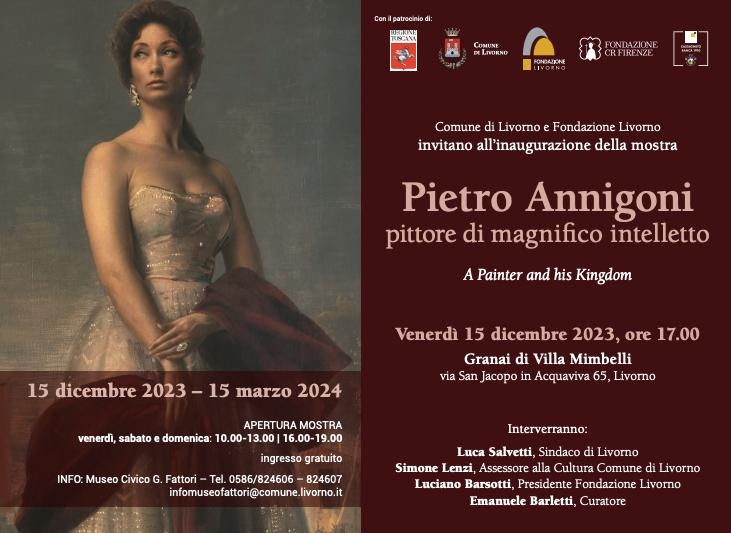Manifesto della mostra su Annigoni a Livorno